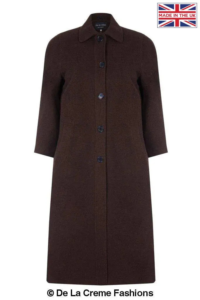 De La Creme - Womens Wool & Cashmere Blend Plus Size Long Coat