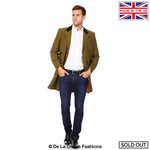 De La Creme MAN - Herringbone Design Retro Mod Crombie Coat