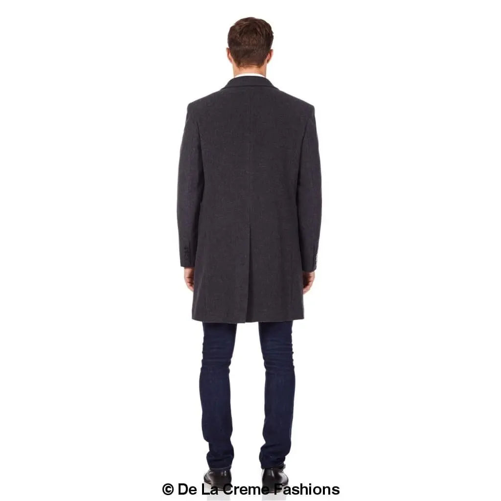 De La Creme MAN - Men's Wool Blend Double Breasted Overcoat