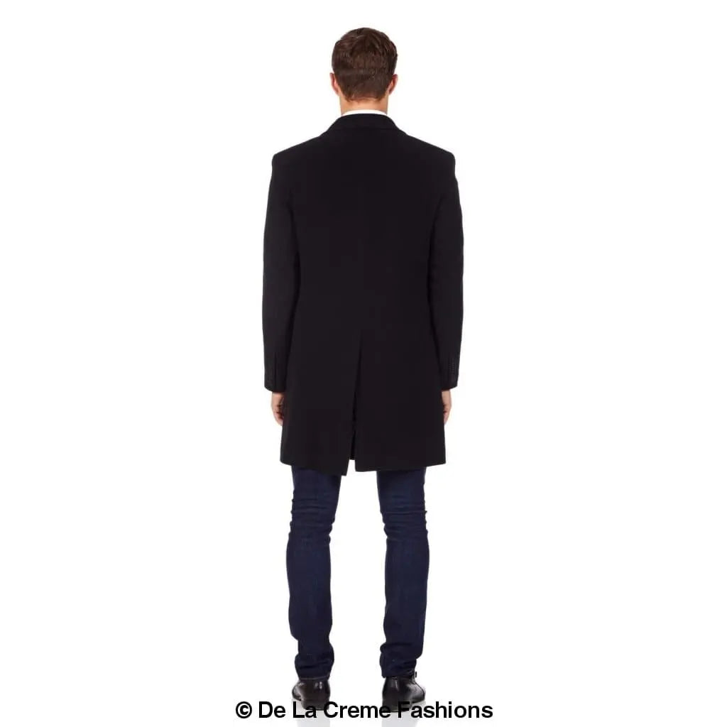 De La Creme MAN - Men's Wool Blend Double Breasted Overcoat