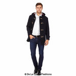 De La Creme MAN - Men's Wool Blend Double Sided Hooded Duffle Coat