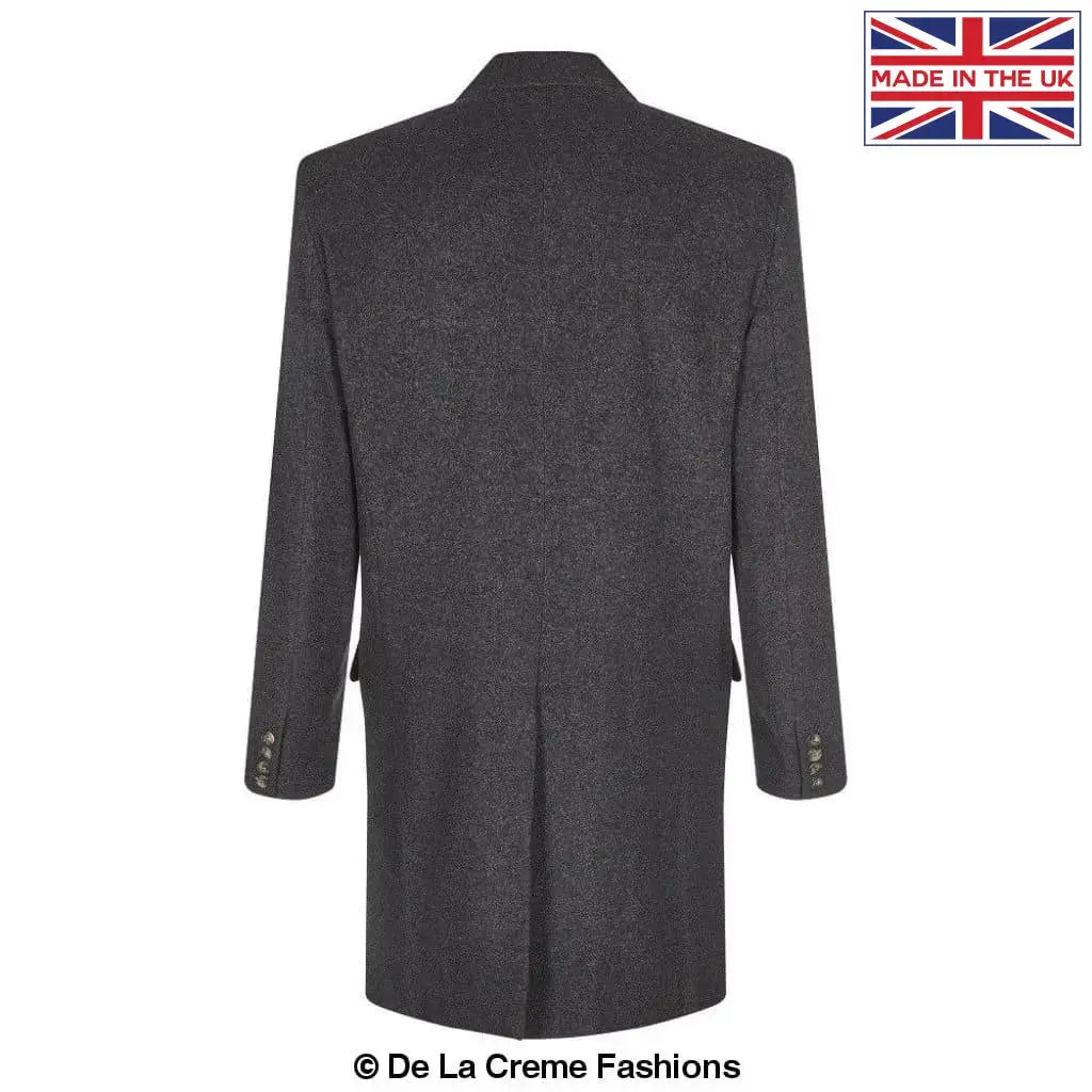 De La Creme MAN - Wool Blend Single Breasted Retro Mod Crombie Coat
