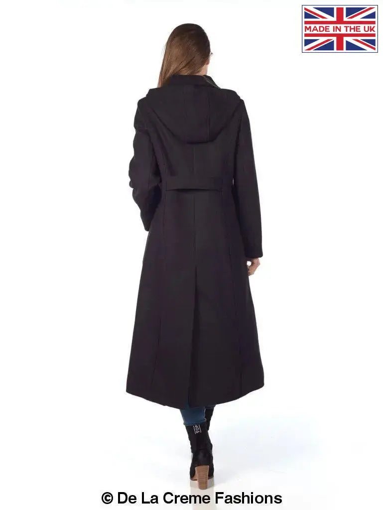 De La Creme - Womens Longline Hooded Winter Coat