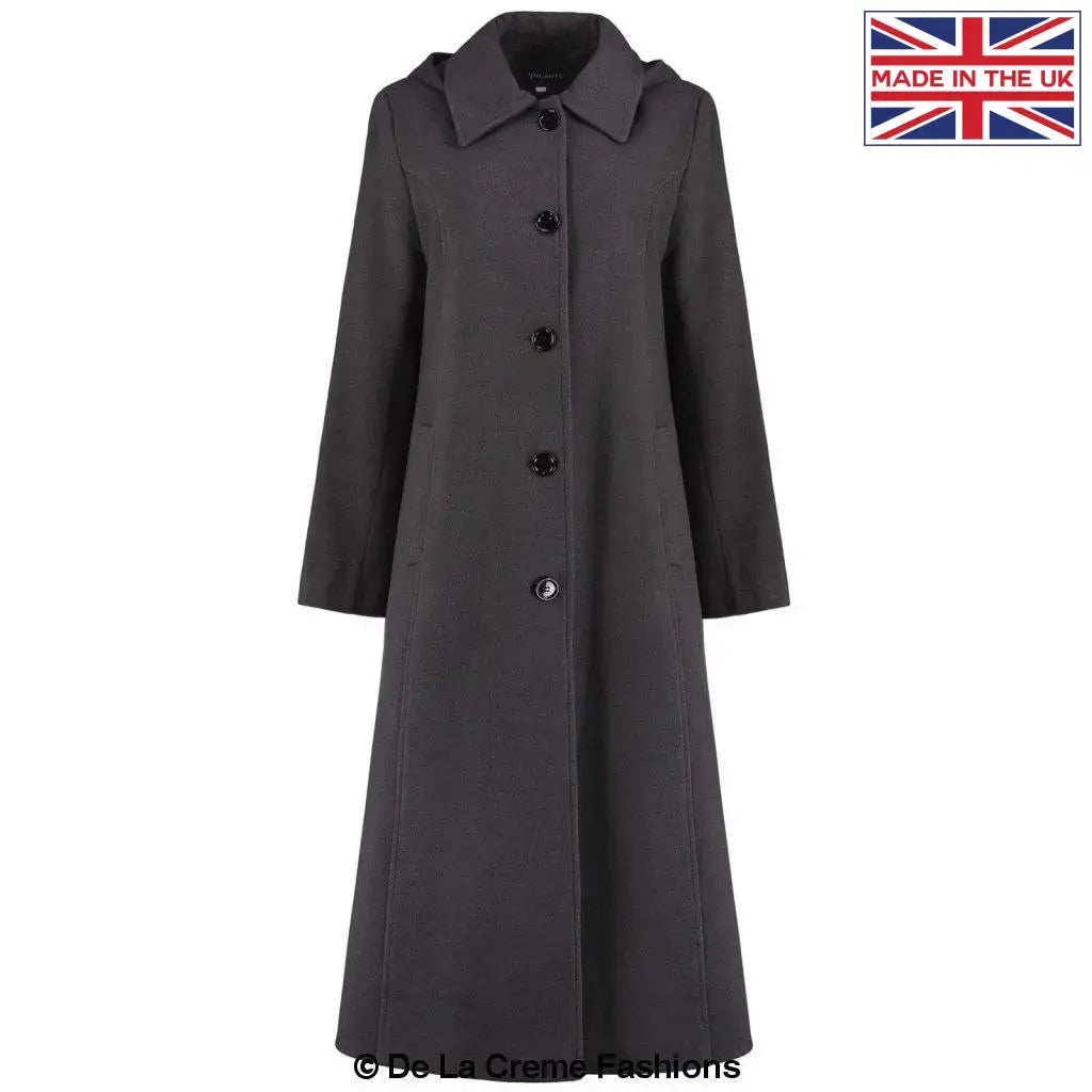 De La Creme - Womens Longline Hooded Winter Coat