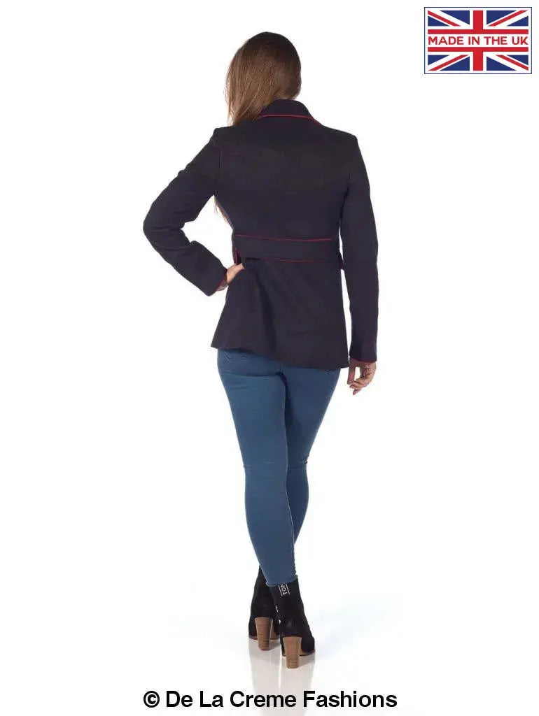 De La Creme - Women's Military Style Pea Coat