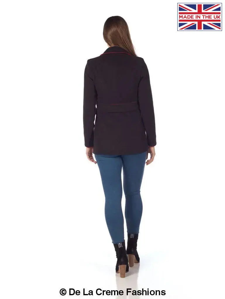 De La Creme - Women's Military Style Pea Coat