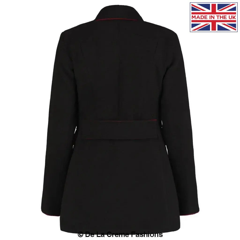 De La Creme - Women's Military Style Pea Coat