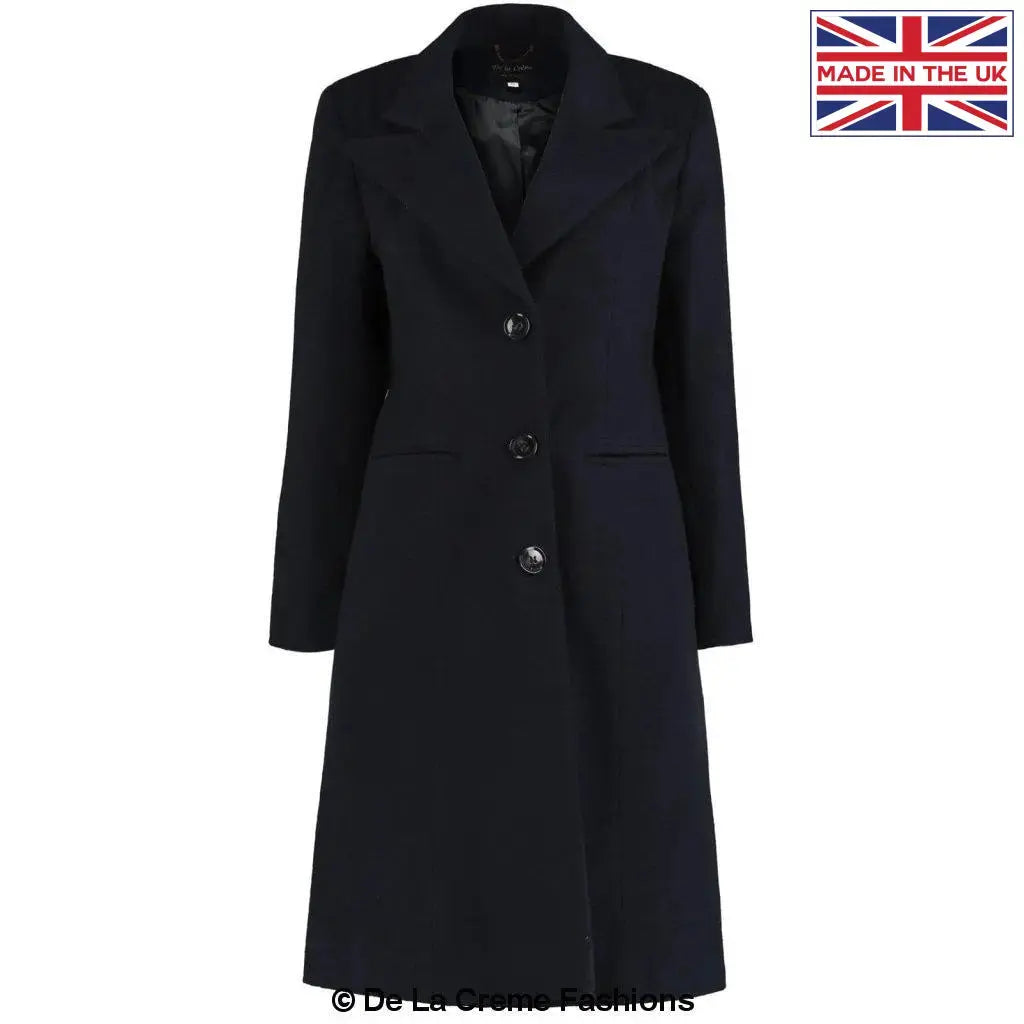 De La Creme - Women's Mohair Blend Longline Winter Coat