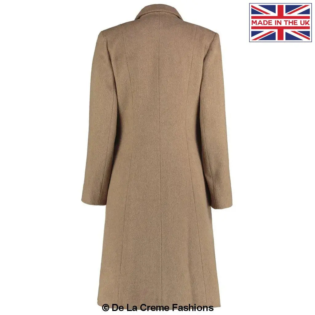 De La Creme - Women's Mohair Blend Longline Winter Coat