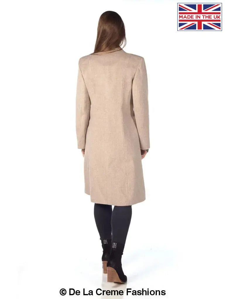 De La Creme - Women's Mohair Blend Longline Winter Coat