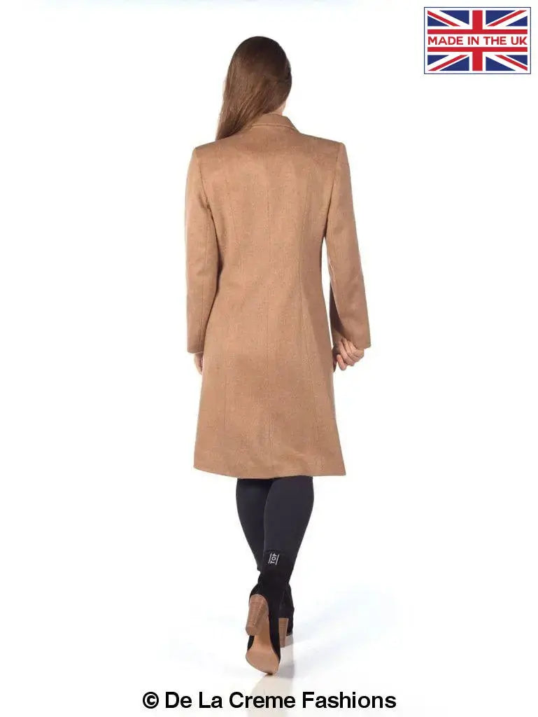 De La Creme - Women's Mohair Blend Longline Winter Coat