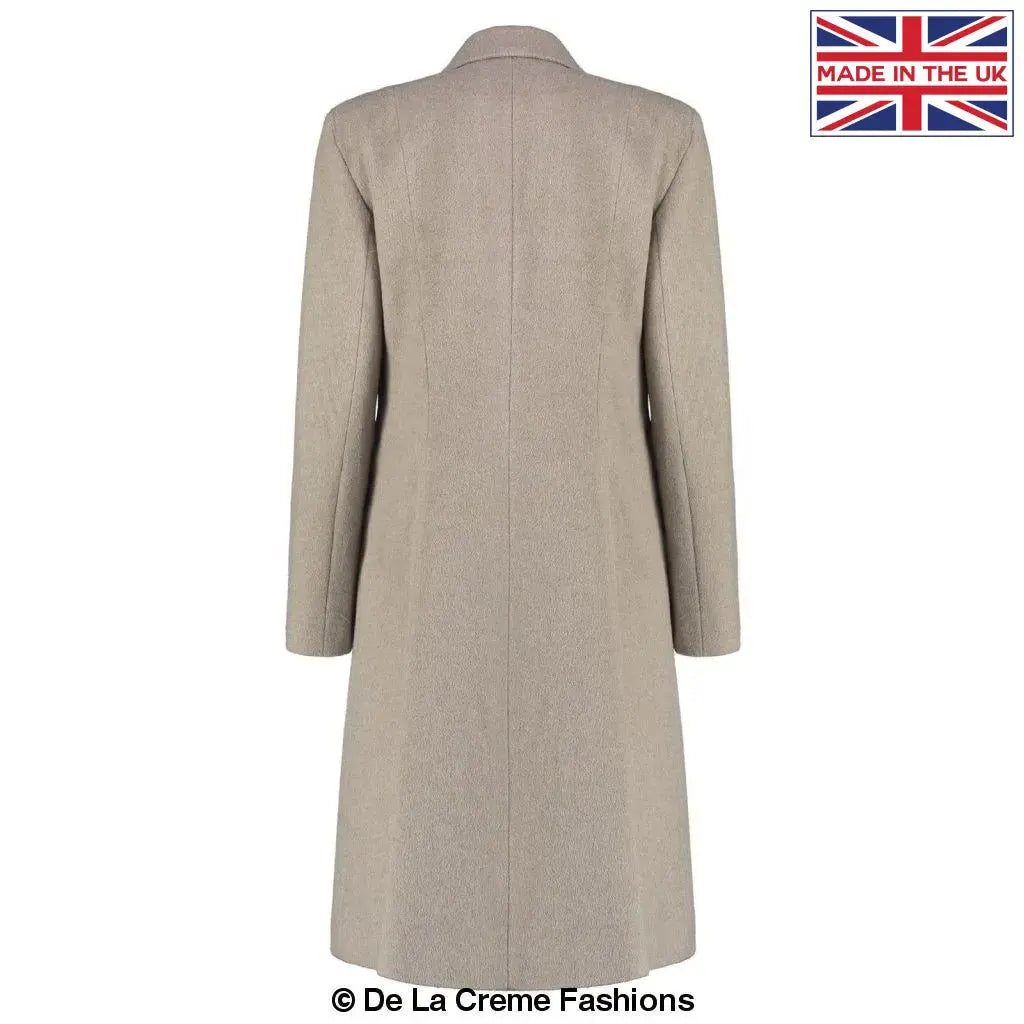 De La Creme - Women's Mohair Blend Longline Winter Coat