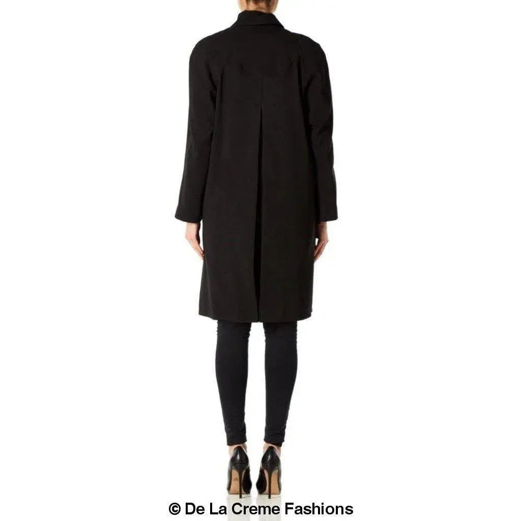 De La Creme - Womens Oversized Knee Length Plus Size Mac