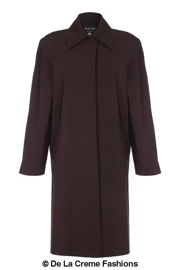 De La Creme - Womens Oversized Knee Length Plus Size Mac