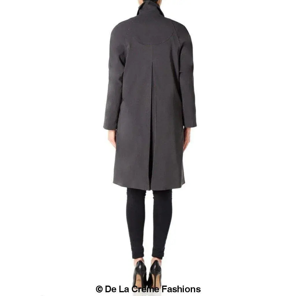 De La Creme - Womens Oversized Knee Length Plus Size Mac
