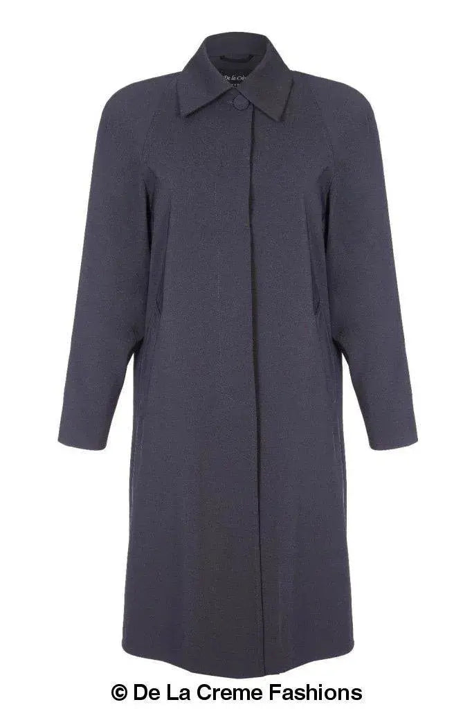 De La Creme - Womens Oversized Knee Length Plus Size Mac