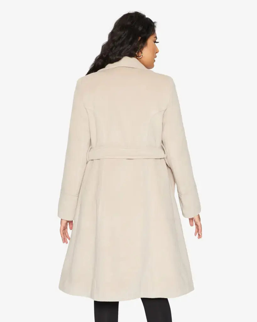 Harpreet Waterfall Lapel Double Breasted Duster Coat