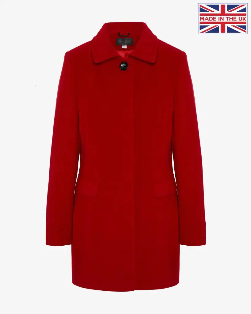Womens Wool Blend Hip Length Covert Coat
