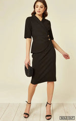 Diane Wrap Blazer Dress Uk 10/eu 38/us 6 / Black