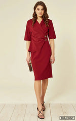 Diane Wrap Blazer Dress Uk 10/eu 38/us 6 / Wine