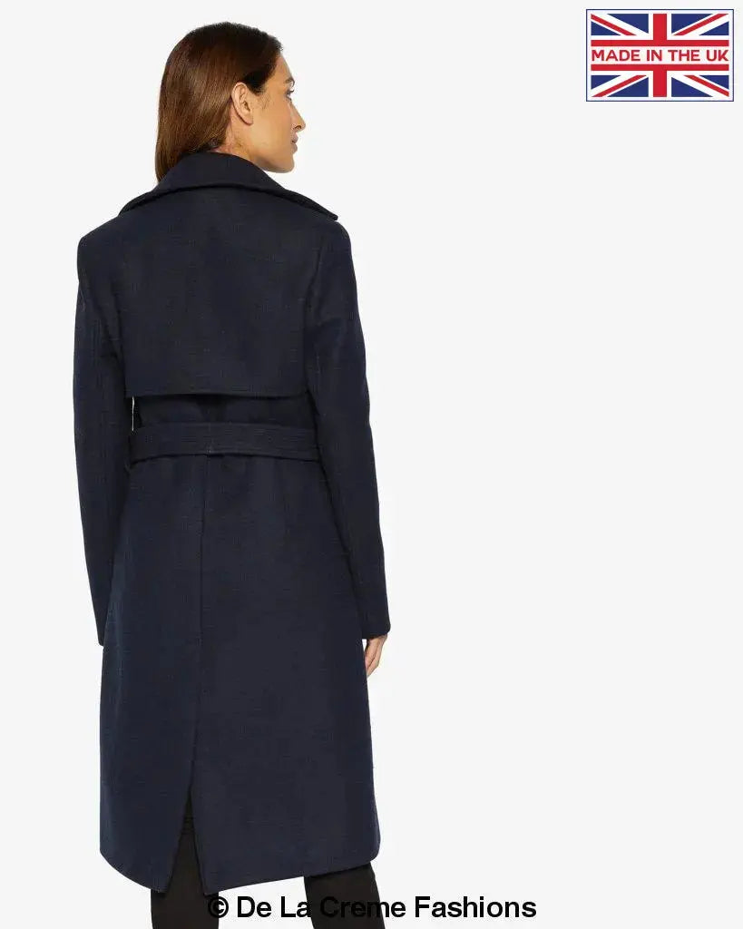 Dina Lapel Collar Duster Coat With Belt