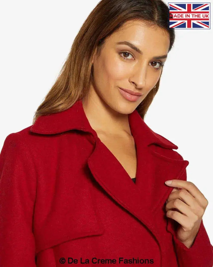 Dina Lapel Collar Duster Coat With Belt