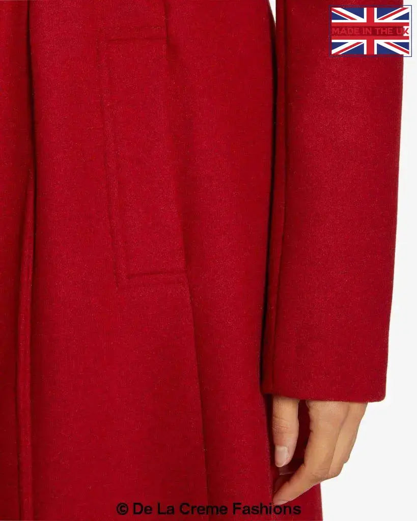 Dina Lapel Collar Duster Coat With Belt