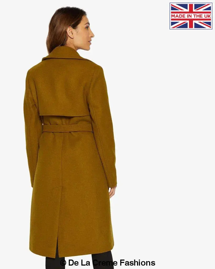 Dina Lapel Collar Duster Coat With Belt
