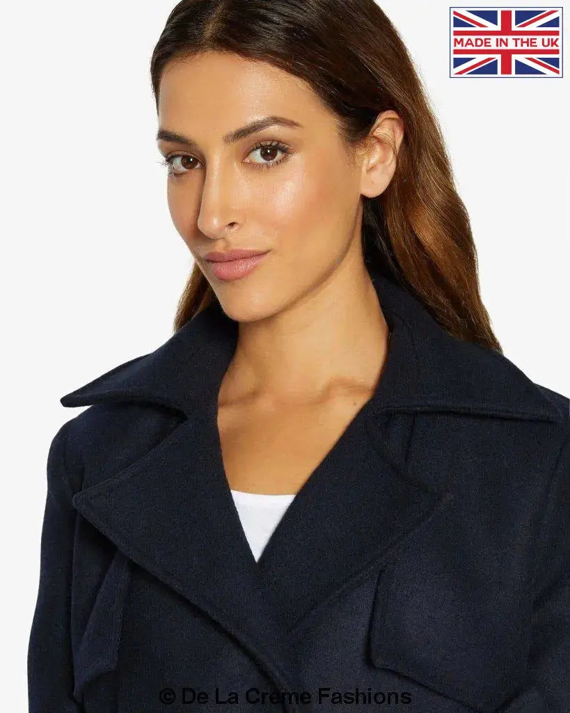 Dina Lapel Collar Duster Coat With Belt