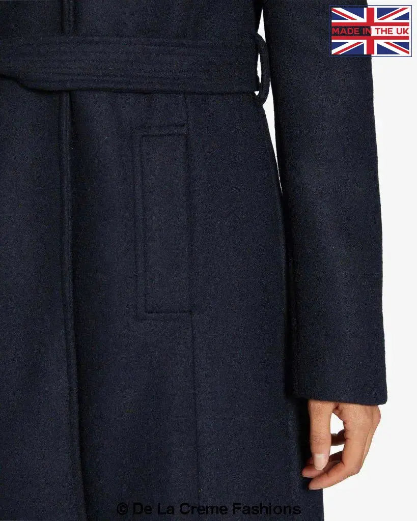 Dina Lapel Collar Duster Coat With Belt