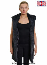 De La Creme - Women's Faux Fur Hooded Gilet