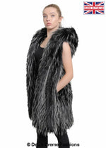 De La Creme - Women's Faux Fur Hooded Gilet