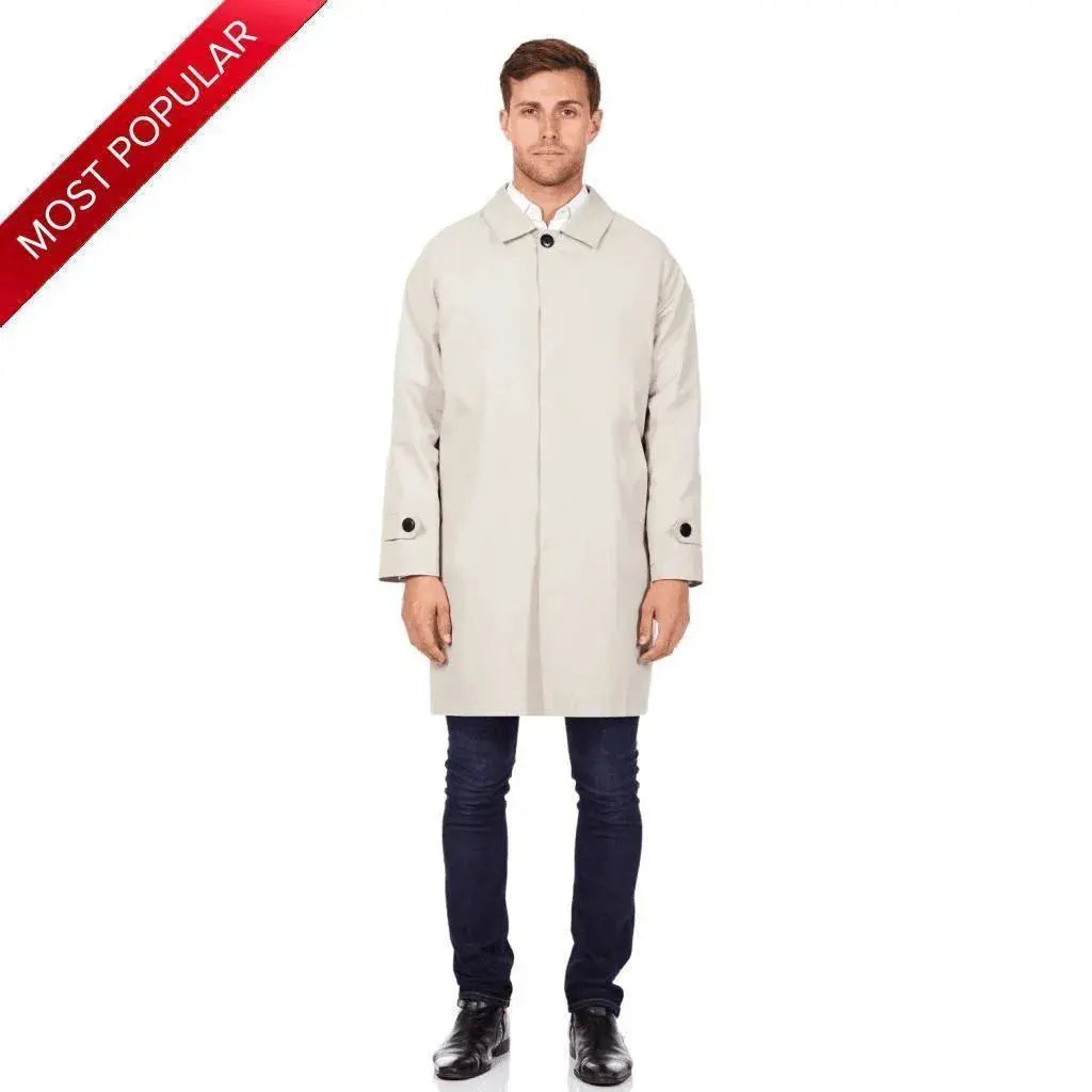 Mens cream raincoat clearance