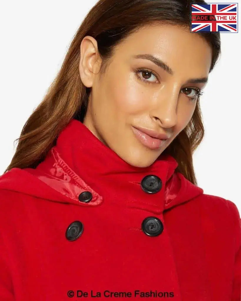 Stephanie Double Breasted Hooded Coat