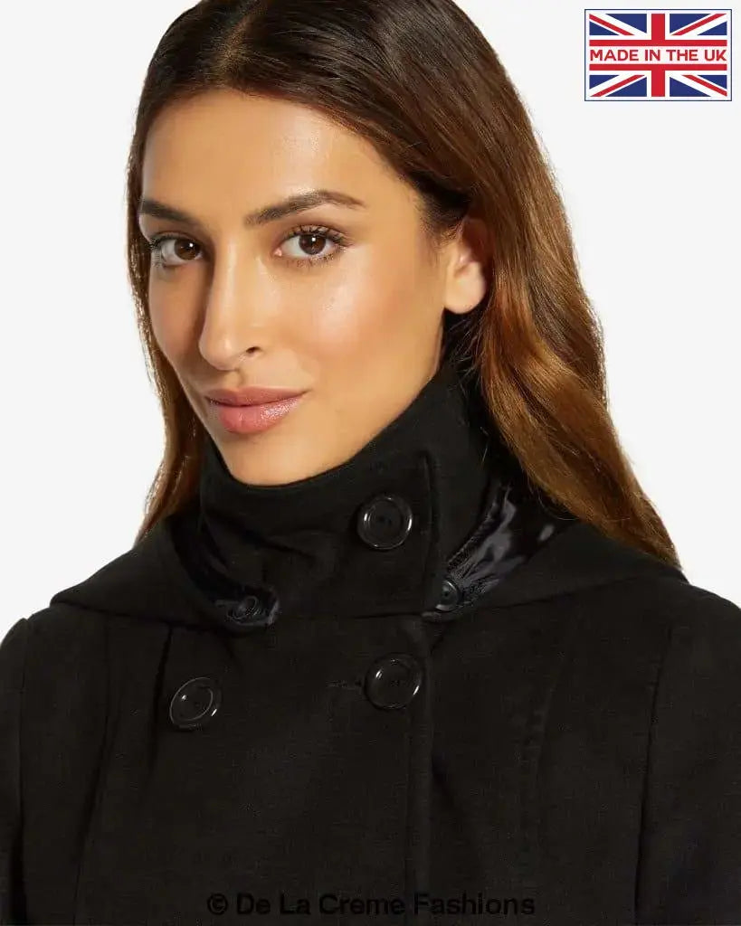 Stephanie Double Breasted Hooded Coat
