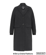 De La Creme - Women's Wool & Cashmere Blend Ladies Winter Warm Knee Length Coat