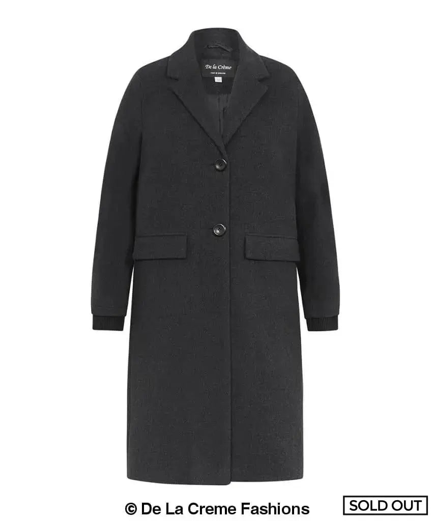 De La Creme - Women's Wool & Cashmere Blend Ladies Winter Warm Knee Length Coat