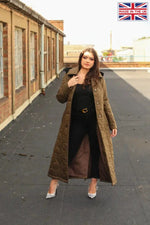 Padded Single Breasted Longline Hooded Coat