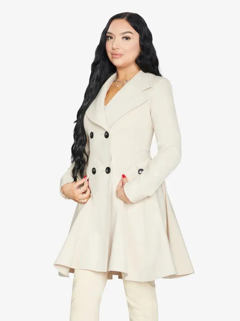 Spring/summer Double Breasted Skater Coat (1102-Sp)