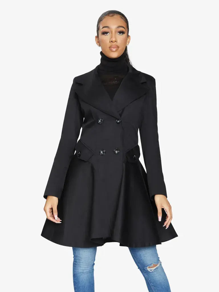 Spring/summer Double Breasted Skater Coat (1102-Sp)