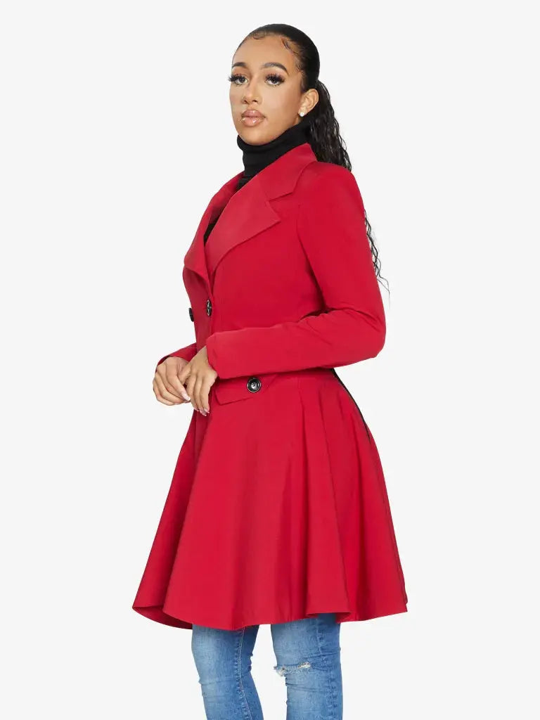 Spring/summer Double Breasted Skater Coat (1102-Sp)