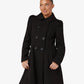 Double Breasted Peter Pan Collar Skater Coat (1209) De La Creme