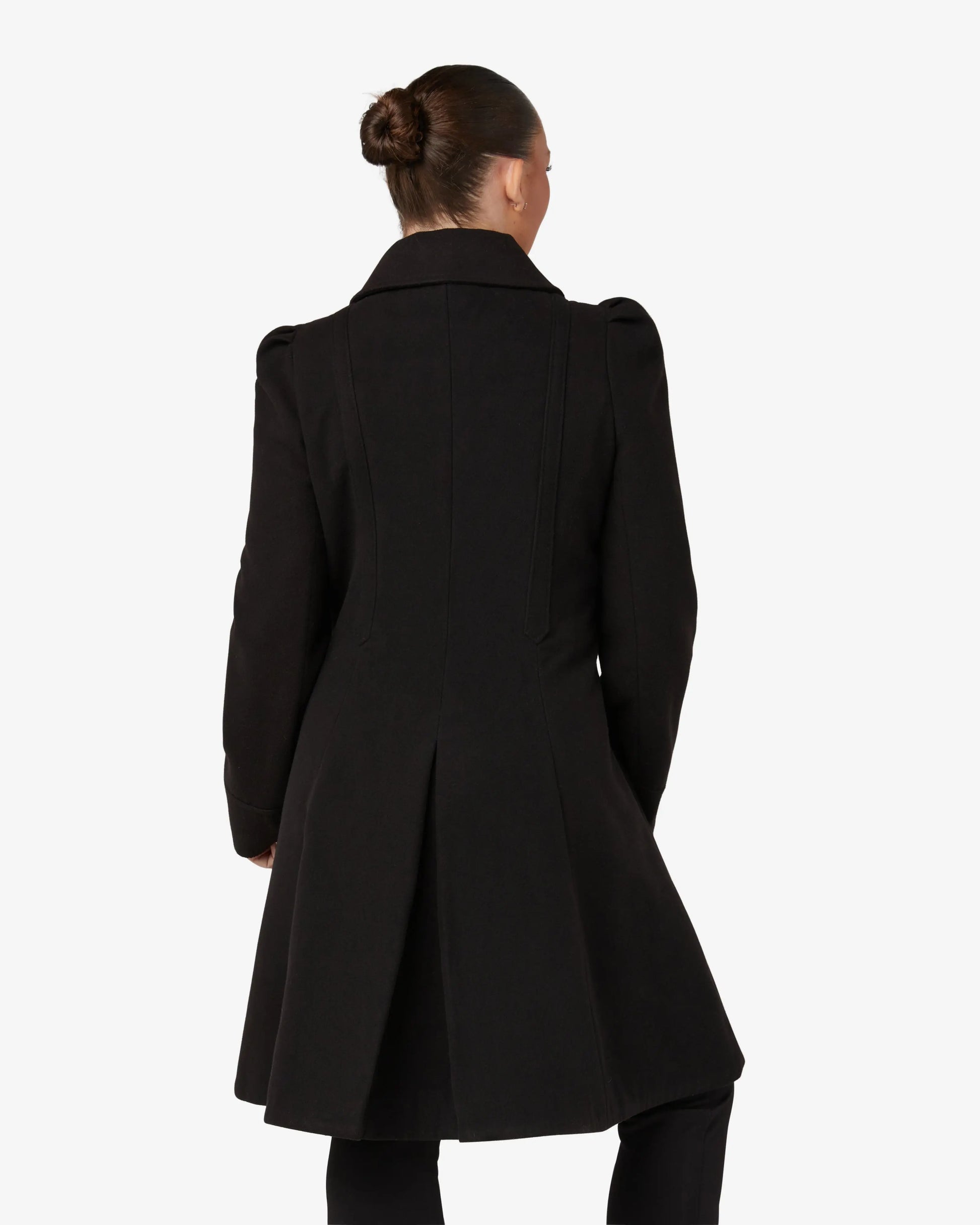 Double Breasted Peter Pan Collar Skater Coat (1209) De La Creme
