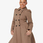 Double Breasted Peter Pan Collar Skater Coat (1209) De La Creme