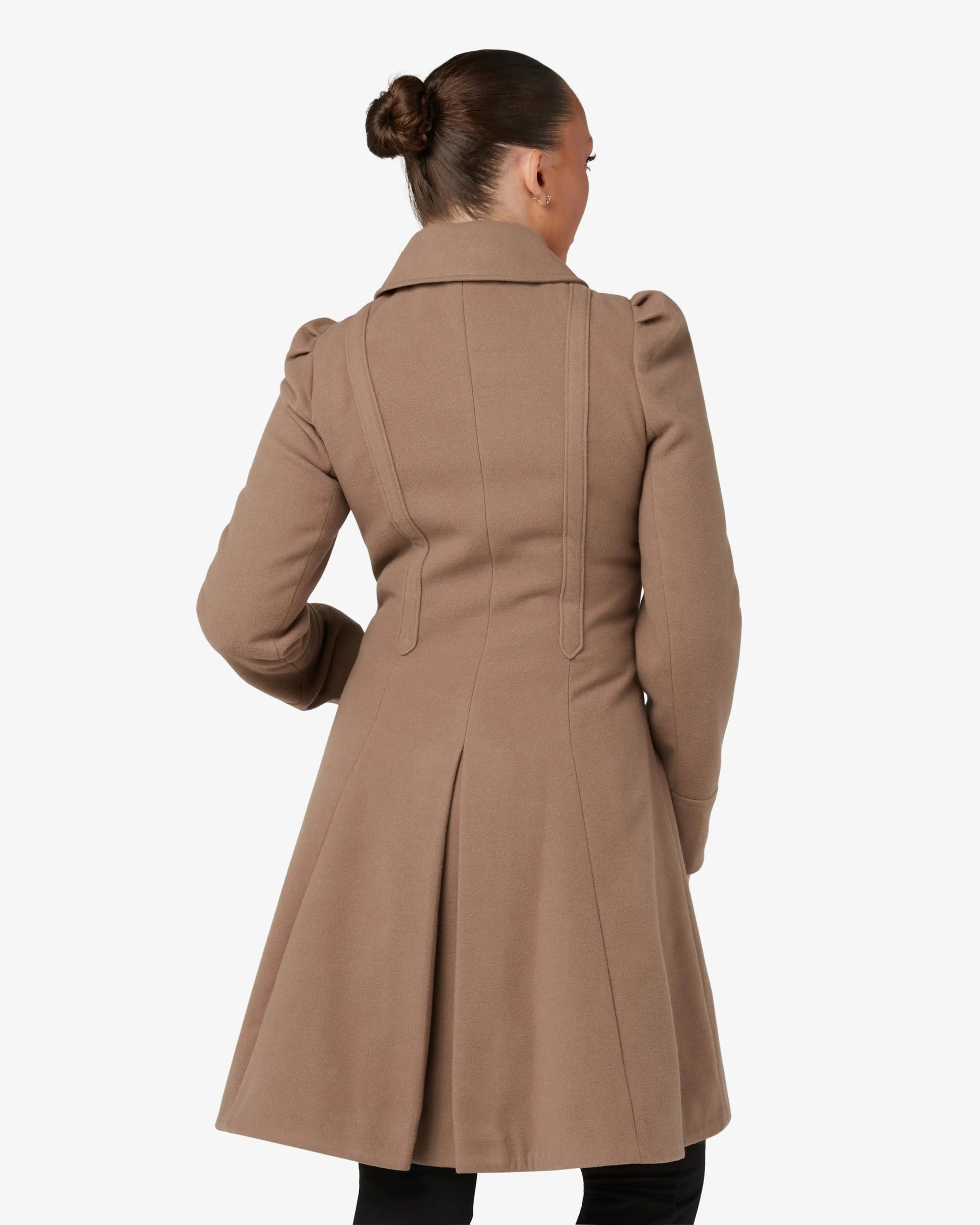 Double Breasted Peter Pan Collar Skater Coat (1209) De La Creme