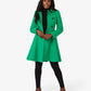 Double Breasted Peter Pan Collar Skater Coat (1209) De La Creme