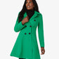 Double Breasted Peter Pan Collar Skater Coat (1209) De La Creme