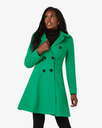 Double Breasted Peter Pan Collar Skater Coat (1209) De La Creme