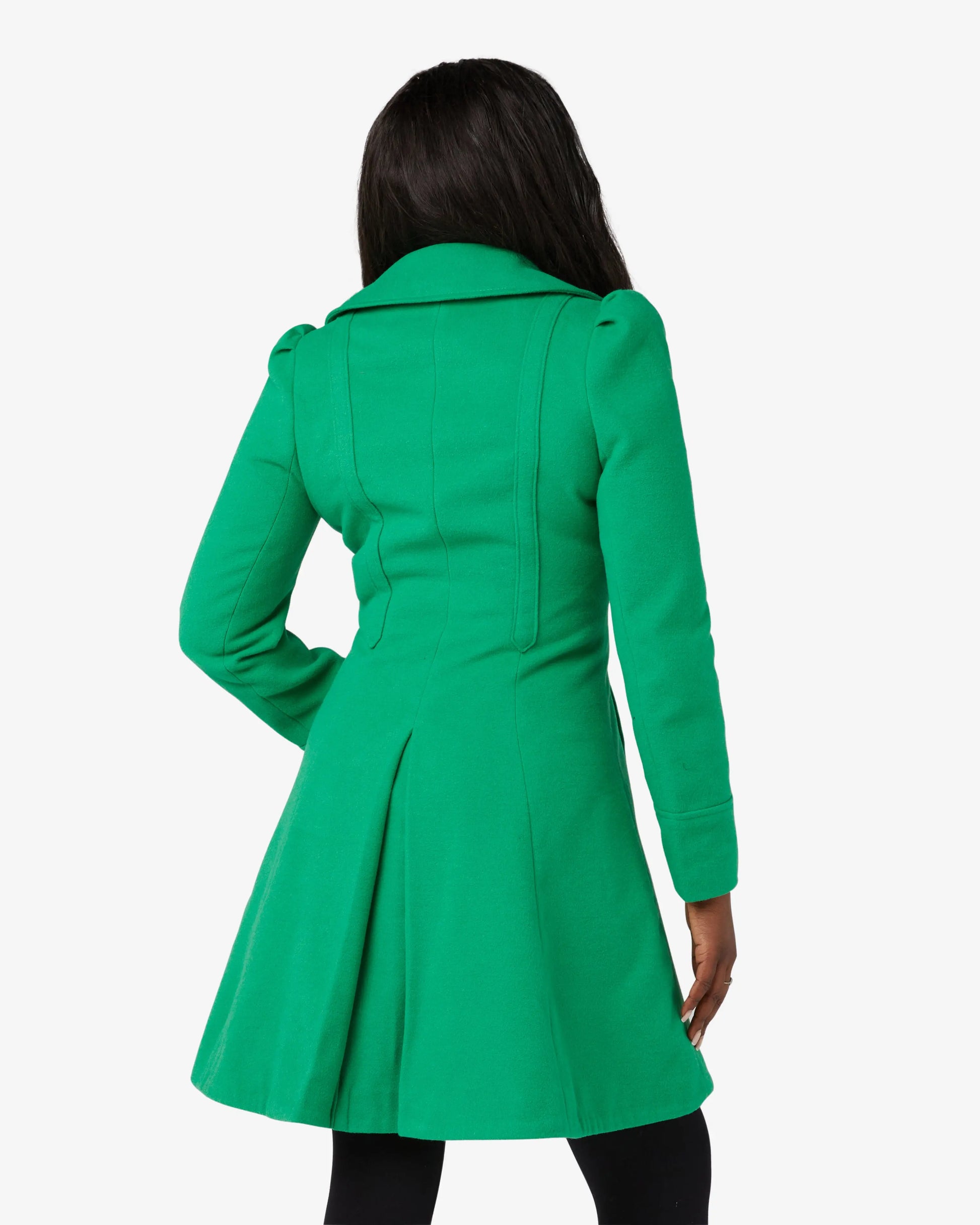 Double Breasted Peter Pan Collar Skater Coat (1209) De La Creme