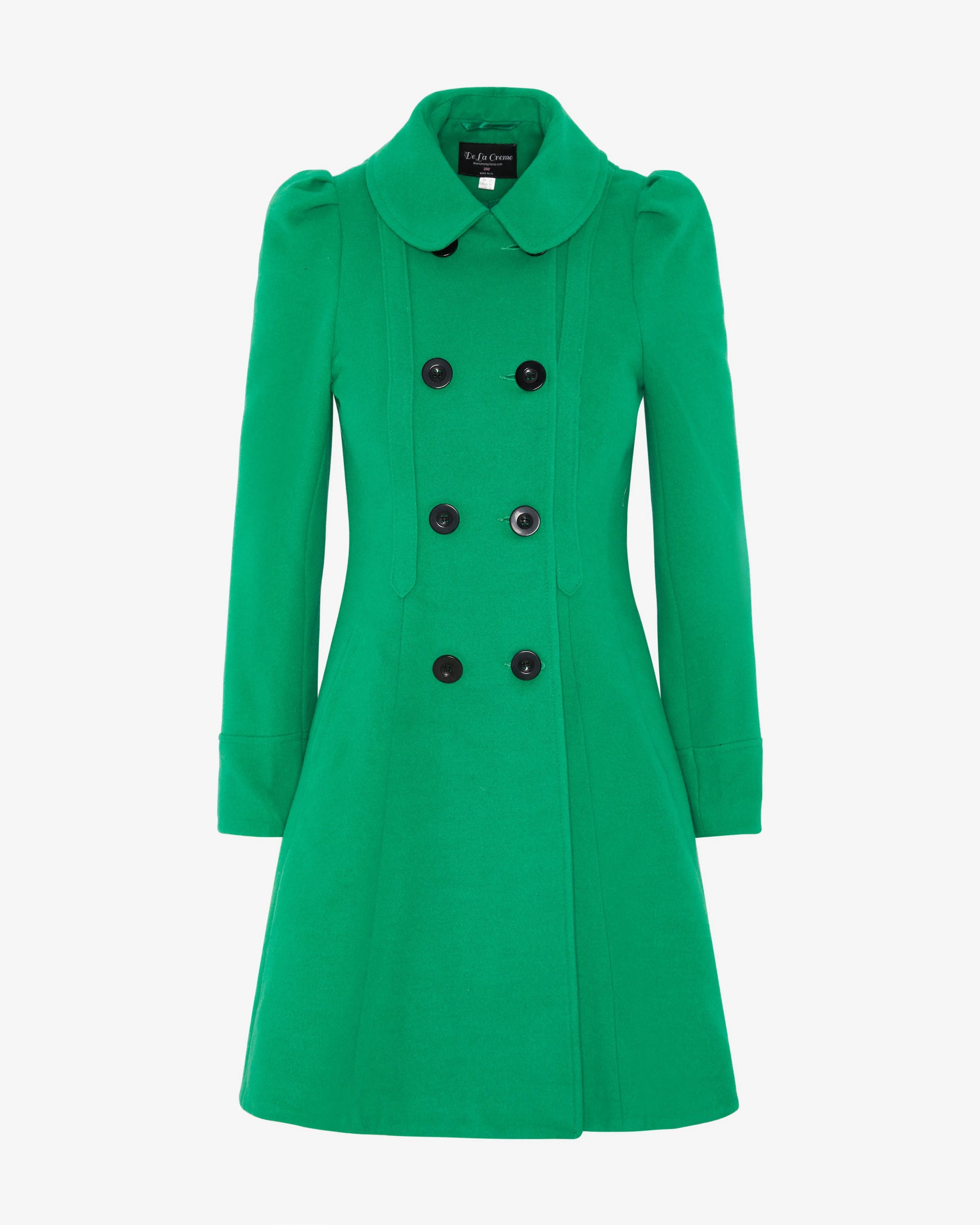 Double Breasted Peter Pan Collar Skater Coat (1209) De La Creme